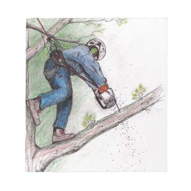 Tree Surgeon Arborist Notepad (Front)