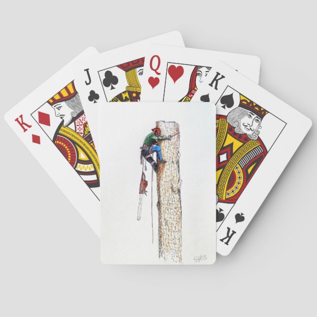 Tree Surgeon Arborist Playing Cards (Back)