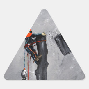 Tree Surgeon Arborist Triangle Sticker