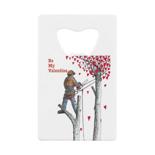 Tree surgeon Arborist Valentine Card (Front)
