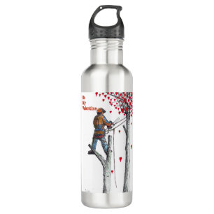 Tree surgeon Arborist Valentine Card 710 Ml Water Bottle