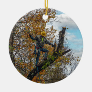 Tree Surgeon Ceramic Tree Decoration
