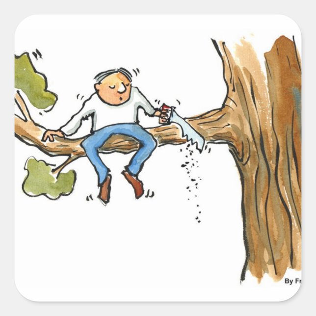 Tree surgeon square sticker (Front)