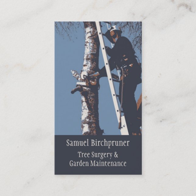 Tree surgery business card (Front)