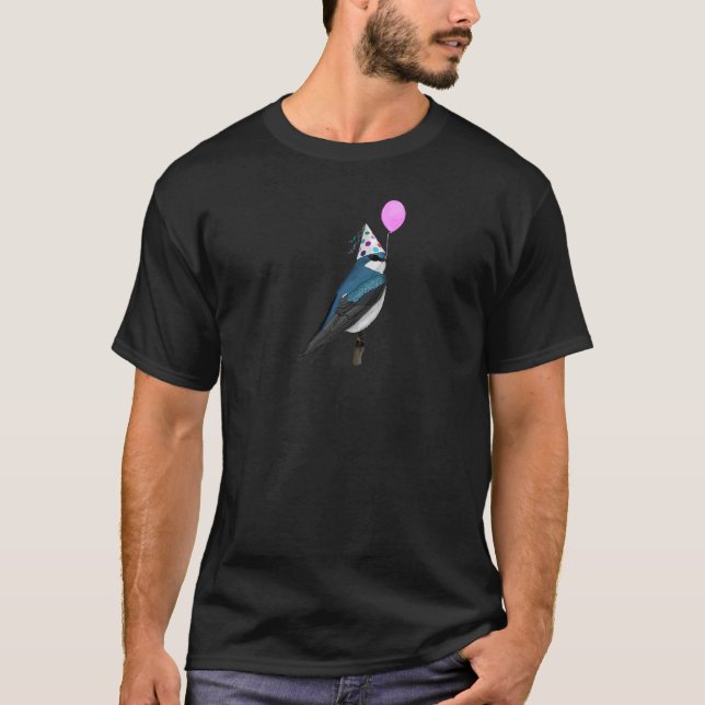 Tree Swallow Bird Party Birdwatcher Animal Biologi T-Shirt (Front)