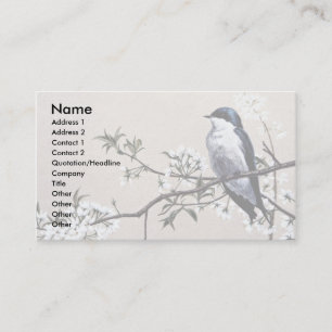 Tree swallow business card