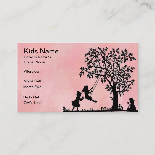 Tree Swing Calling Card (Front)