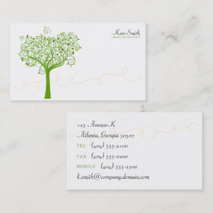 Tree & Swirl Business Card