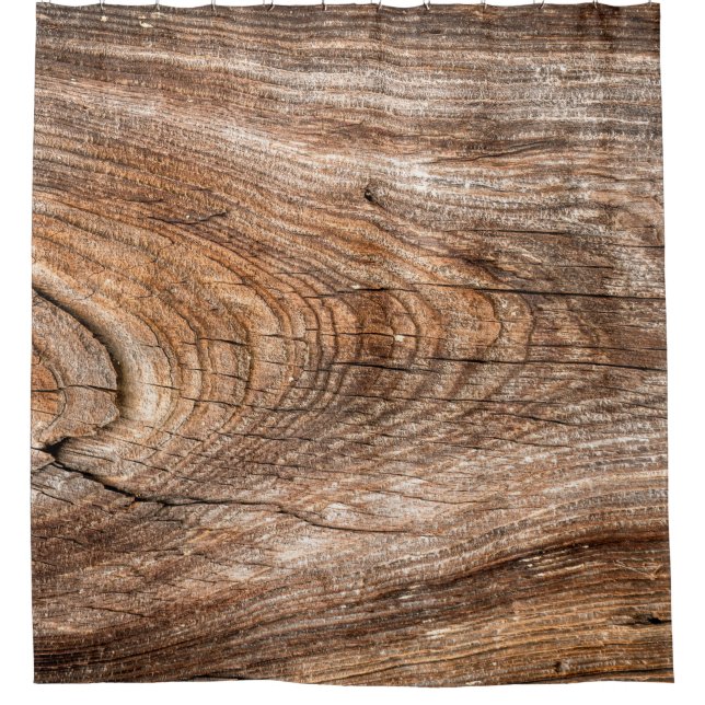 Tree texture rough solid wood shower curtain (Front)