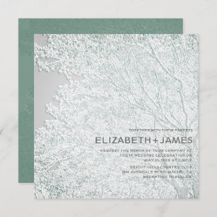 Tree Themed Unique Embossed-Like Wedding © Invitation