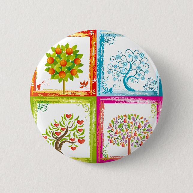 Tree tiles 2x2 6 cm round badge (Front)
