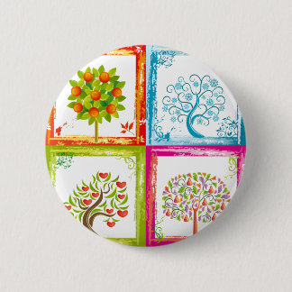 Tree tiles 2x2 6 cm round badge