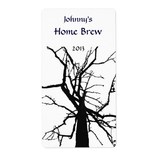 Tree Top Abstract Beer Label Shipping Label