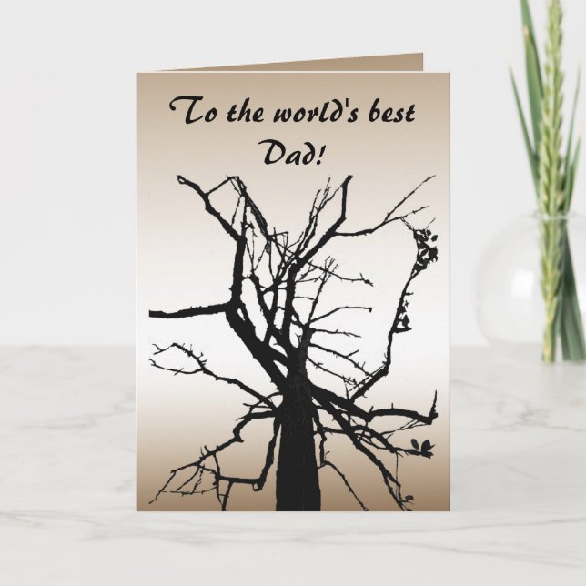 Tree Top Abstract Fathers Day Card (Front)