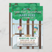Tree Top Birthday Adventure Park Outdoor Invite