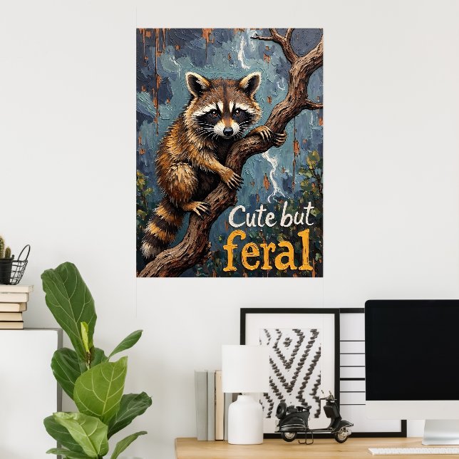 Tree Top Explorer: A Racoon's Climb Poster (Home Office)