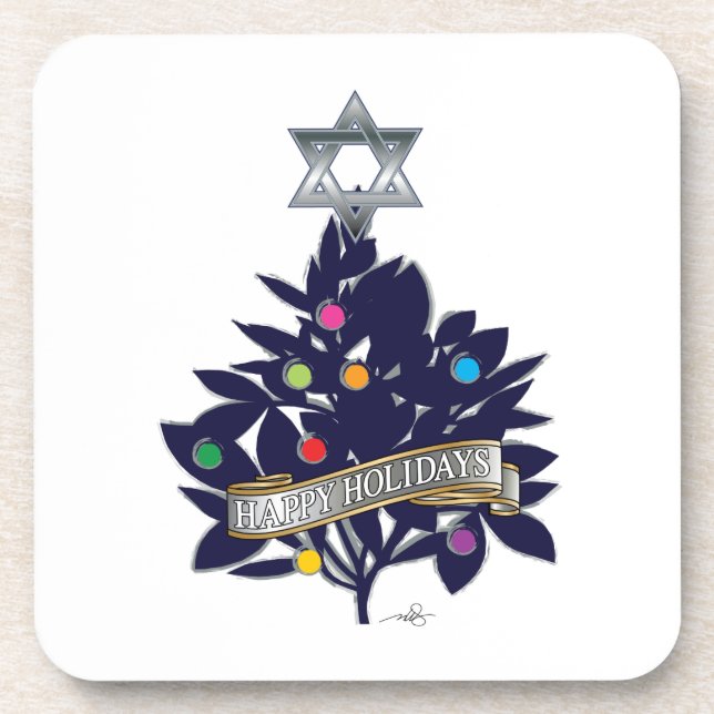 Tree Top Star of David Coaster (Front)