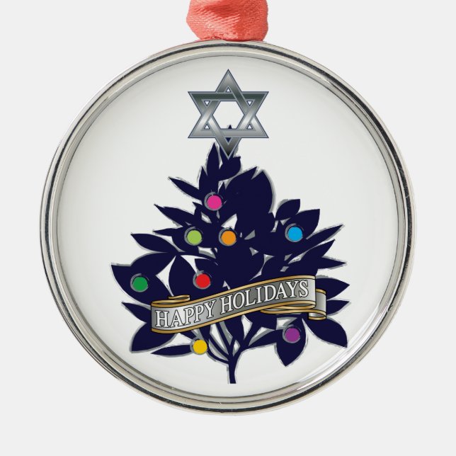 Tree Top Star of David Metal Tree Decoration (Front)