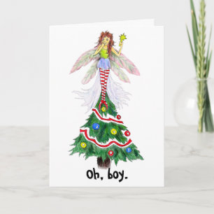 Tree Topper Faery, Oh boy. Holiday Card
