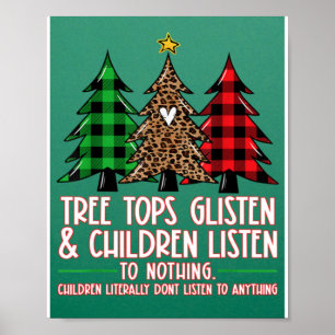 Tree Tops Glisten And Children Listen To Nothing Poster