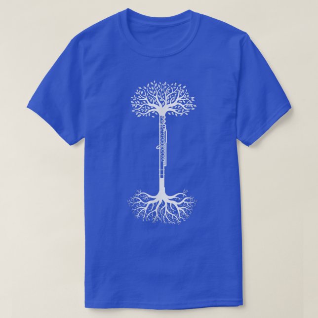 Tree Transverse Flute Music 3047 T-Shirt (Design Front)