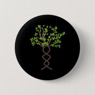 Tree Trees Dna Nature Protection Environmental 6 Cm Round Badge