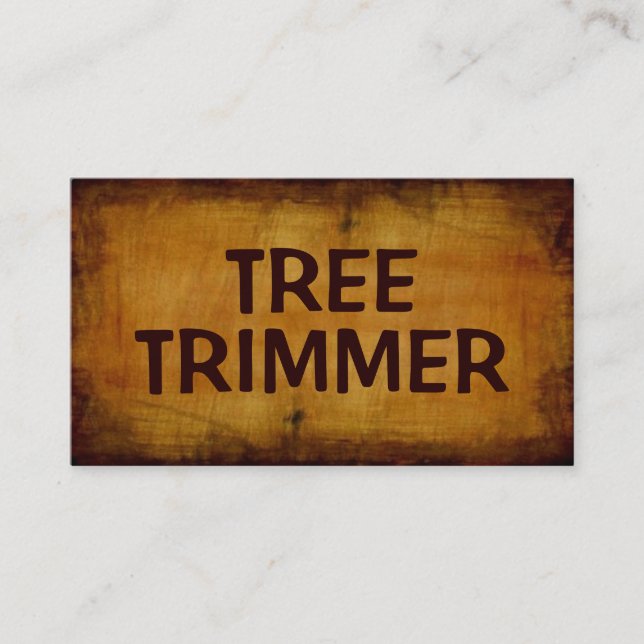 Tree Trimmer Antique Business Card (Front)