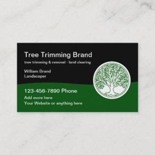 Tree Trimming And Removal Services Business Card