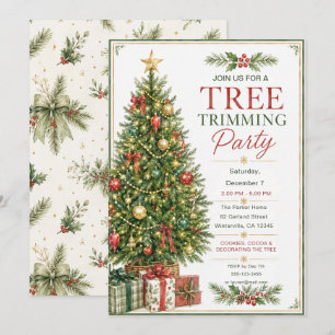 Tree Trimming Party Invitation
