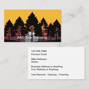 Tree Trimming Removal Clearing  Business Card