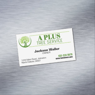 Tree Trimming Service Magnetic Business Card