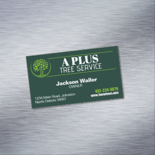 Tree Trimming Service Magnetic Business Card