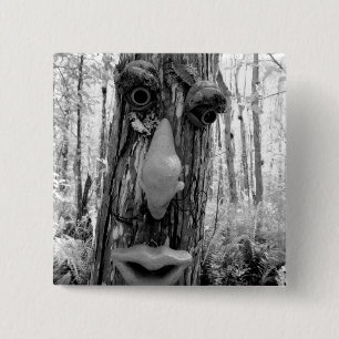Tree troll on a Big Cypress tree. 15 Cm Square Badge