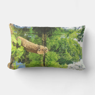 Tree Trunk Nature Photography Lake Park Lumbar Cushion