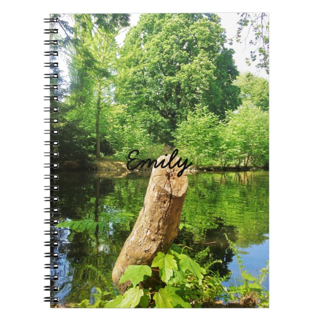 Tree Trunk Nature Photography Lake Park Notebook (Front)
