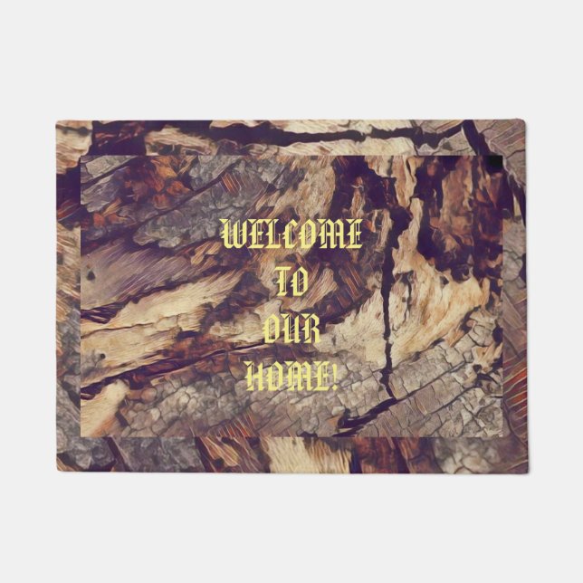 Tree Trunk Painting  Doormat (Front)
