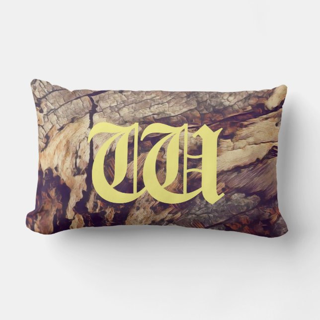 Tree Trunk Painting  Lumbar Pillow (Front)