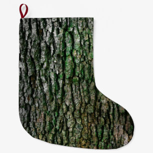 Tree Trunk (Wood Bark) Large Christmas Stocking