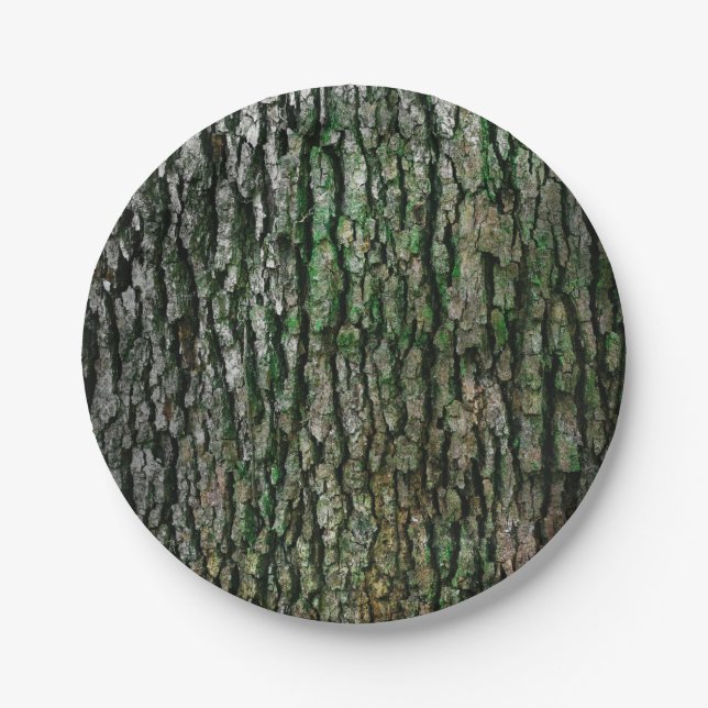 Tree Trunk (Wood Bark) Paper Plate (Front)