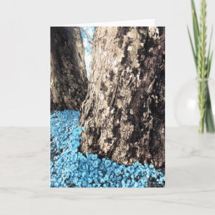 tree trunks holiday card