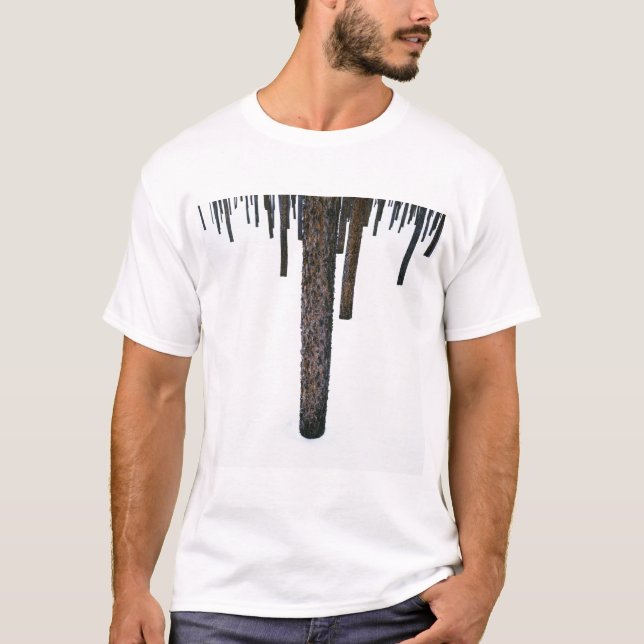 Tree Trunks in Snow T-Shirt (Front)