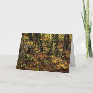 Tree Trunks with Ivy by Vincent van Gogh Card