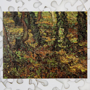 Tree Trunks with Ivy by Vincent van Gogh Jigsaw Puzzle