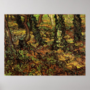 Tree Trunks with Ivy by Vincent van Gogh Poster
