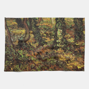 Tree Trunks with Ivy by Vincent van Gogh Tea Towel
