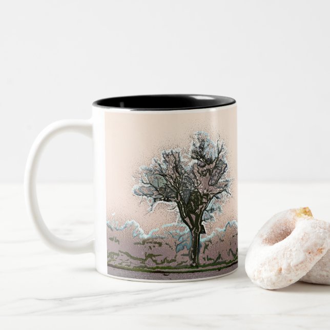 TREE Two-Tone COFFEE MUG (With Donut)