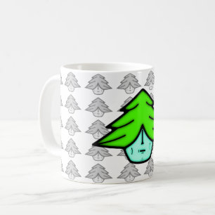 Tree Warrior Cartoon Nature Creature Coffee Mug