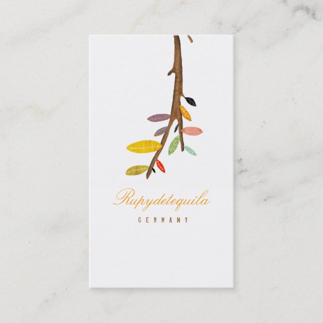 Tree White Business Card (Front)
