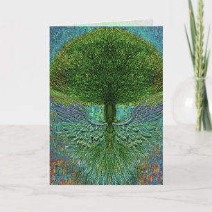 Tree with Angel Wings Graphic Arts Card