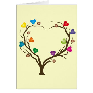 tree with bright hearts
